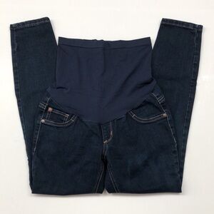 Indigo Blue dark wash maternity skinny jeans